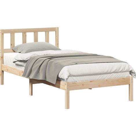 Maison Exclusive - Estructura de cama Marrón 90 x 200 cm Madera d (1/5)