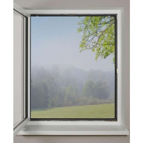 Moustiquaire, Toile anti-moustique, 130 x 150 cm, noir (1/4)