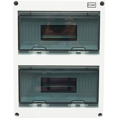 Quadro elettrico da parete, 2 file, 24 moduli, IP65, 420x295x130mm (1/5)