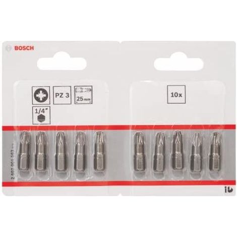 Bosch Puntas metálicas S2 de 25 mm lote de 10