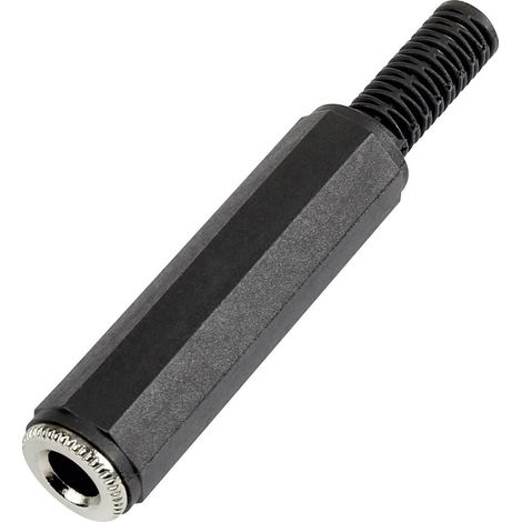 Jack 6.35 mm femelle, droit TRU COMPONENTS 595216 Nombre de pôles: 2 mono noir 1 pc(s)