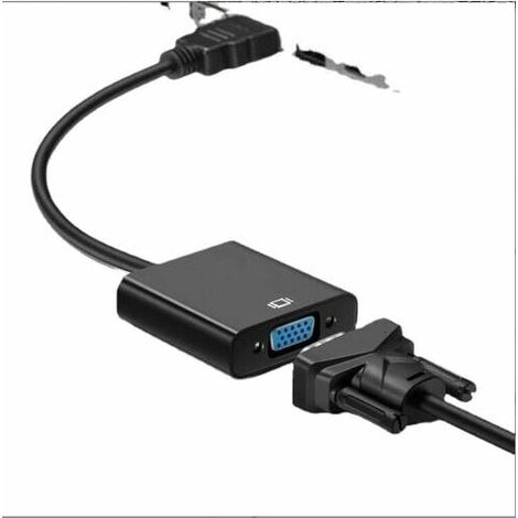 Cavo adattatore da HDMI a VGA HD con convertitore di alimentazione audio e video adatto per computer, desktop, laptop, PC,