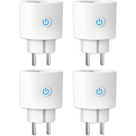 16A WLAN-Smart-Steckdose mit Stromverbrauchsmessung, kompatibel mit Alexa/Google Home, App-Steuerung, Zeitplanung und Timer.