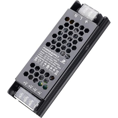 Transformateur LED 12V 100W 8.3A Alimentation Transfo Basse Tension Conducteur à Tension Constante, 220V AC à DC Convertisseur pour Bande Lumineuse LED MR16 G4 (1/5)