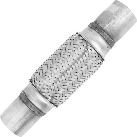 Tuyau flexible d'échappement 1,75x10 pouces en acier inoxydable, tube ondulé articulé universel, raccord résistant (1/5)