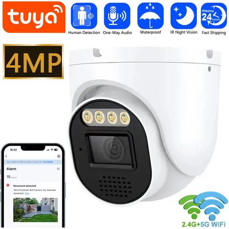 Tuya Telecamera Dome Smart Wi-Fi Dual Band 2.4G e 5G  4.0 MP