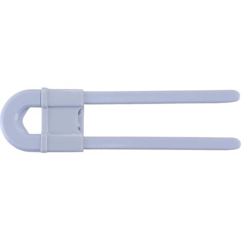 Lot De 6 Verrous De Sécurité En Forme De U Pour Armoire, Tiroir Coulissant, Porte De Placard, Cuisine, Salle De Bain (blanc) (1/5)