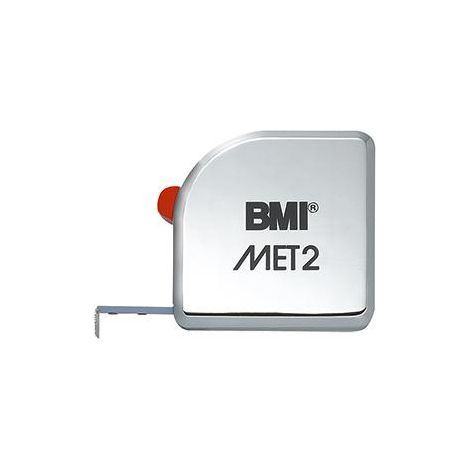 BMI Taschenbandmaß MET verchromt 2 m x 13 mm (1/4)