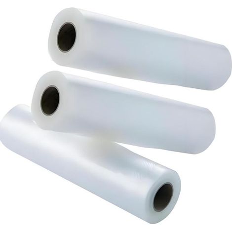 Lot de 3 rouleaux de sacs sous vide pour appareils de mise sous vide, 28 cm x 5 m, sacs gaufrés pour la conservation des aliments (1/5)