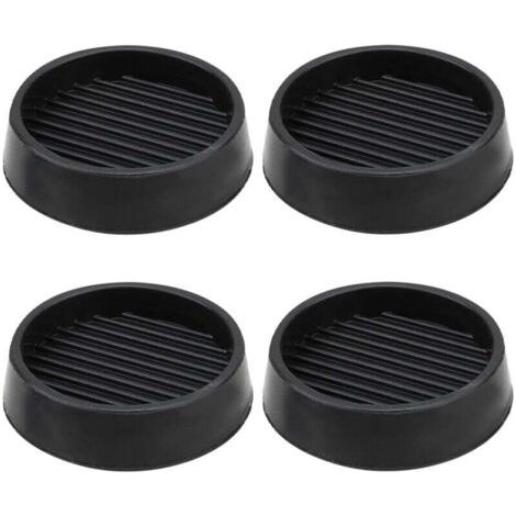 Juego de 4 protectores de goma antideslizantes para patas de muebles, camas, mesas y sillas (5x5 cm, negro)