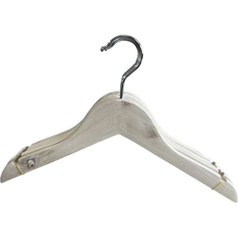 Cintre en bois massif antidérapant, cintre d'hôtel en bois sans couture, pince à pantalon, support à vêtements, cintre rétro pour vêtements d'enfants (1/5)