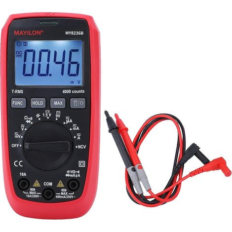 Digitales Multimeter, Voltmeter mit 4000 Messpunkten für Batterieschaltungen