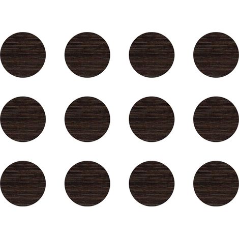 12x Cache vis adhésif autocollant diamètre 40mm protection bouchon trou obturateur meuble table chaise maison, Chêne baroque