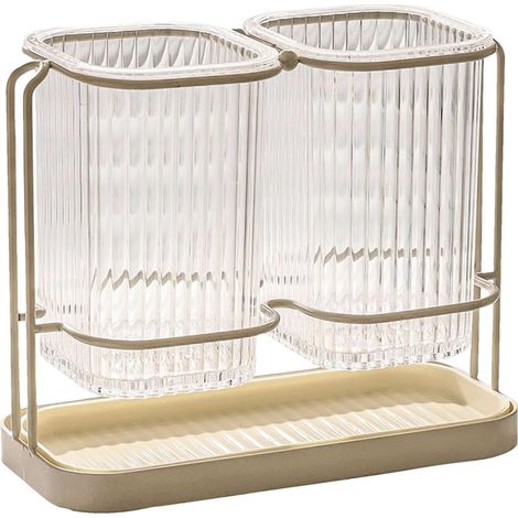 Portaposate, moderno portacucchiai/forchette, ripiano portaoggetti multifunzionale per la cucina, contenitore trasparente per cucchiai e utensili, mobiletto per accessori da cucina