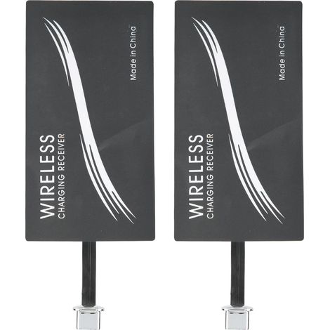 Adaptateur de chargeur sans fil universel générique, autocollant, performances stables pour récepteur de charge de téléphone portable, lot de 2 pièces », pour voyageurs et usagers des transports en co (1/4)