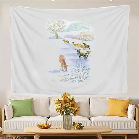 Tapisserie fantaisie luxueuse pour chambre d'adolescente, séchage rapide, idéale pour la décoration de chambre. 100x75cm (1/5)