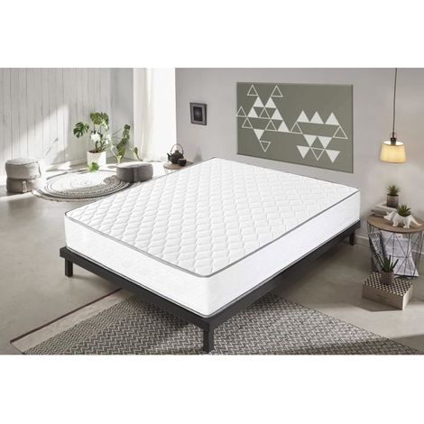 Memory Foam Matratze - Höhe 21 cm - Steifigkeit H4 - Orthopädie - Reversible Sommer und Winter 120x200