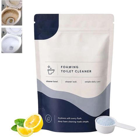 Restorabowl foaming toilet cleaner,powerful oxygen-foam,restorabowl foaming cleaning powder,pipe foam cleaner,sans frotter, n'abîme pas les canalisations, poudre d'entretien quotidien au parfum frais (1/5)