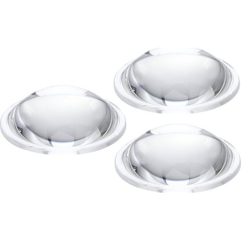 Diamètre 56mm Lentille Plate Convexe, 3 Pcs Hauteur 15mm PMMA Acrylique LED Optique Lentille Convexe Condenseur Avec Bord Pour Lampe Torche Voiture Vélo Projecteur, Transparent (1/5)