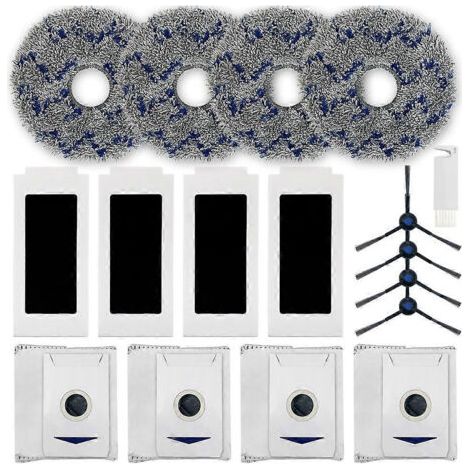 Accessoires pour aspirateur robot ECOVACS DEEBOT T30 Omni / T30 PRO Omni : brosse latérale, filtre HEPA, chiffon de nettoyage (1/5)