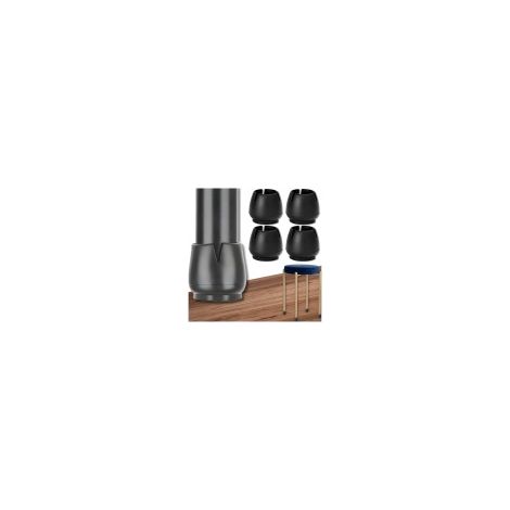 Protectores de goma para patas de silla con fieltro, fieltro negro, 12-16 mm, paquete de 16 unidades. (1/5)