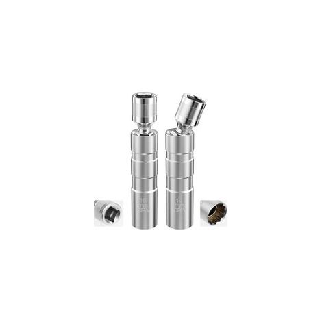 Cle a Bougie 14mm et 16mm, 2 Pièces Precision Steel Clé À Bougie, Paroi Mince Clés À Bougie Allumage, Douille Bougie, Douilles de Bougie D'Allumage Magnétique, Généraux Bougie Cles (1/5)