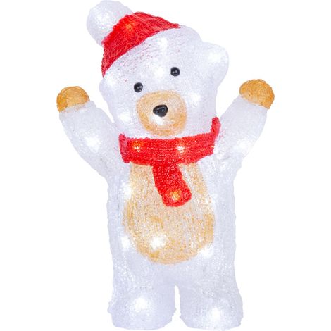 Dekoration MagicHome Weihnachten, Bär, 30x LED, kaltweiß, Acryl, IP44, Außenbereich, 19x11,5x30 cm (1/2)