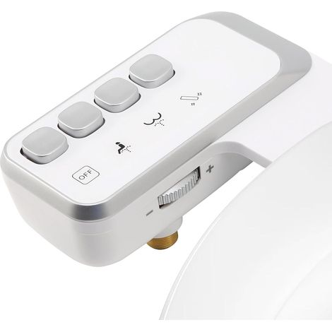 Bidet Toilette WC Non Électrique,Siège de Bidet à Eau Froide Avec Double Buse Rétractable et Relevable,Lavage Avant et Arrière (1/5)