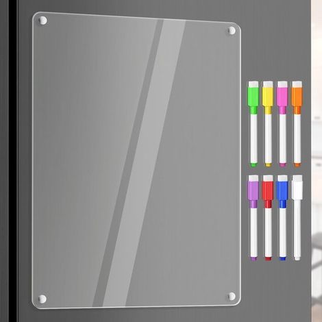 Agenda magnética para nevera – Planificador semanal – 30 x 40 cm – Incluye 8 rotuladores de tiza líquida (1/5)