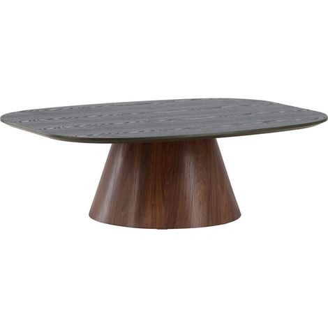 Table Basse Design "Lanzo" 120cm Marron & Vert Foncé (1/5)