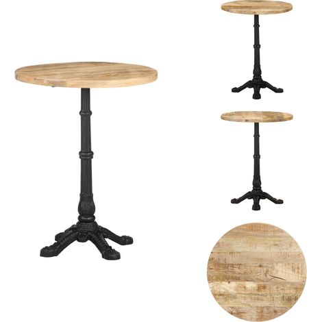 Table de bistro Ø60x76 cm Bois de manguier brut - Table De Bistro - Tables De Bistro - Table - Tables (1/5)