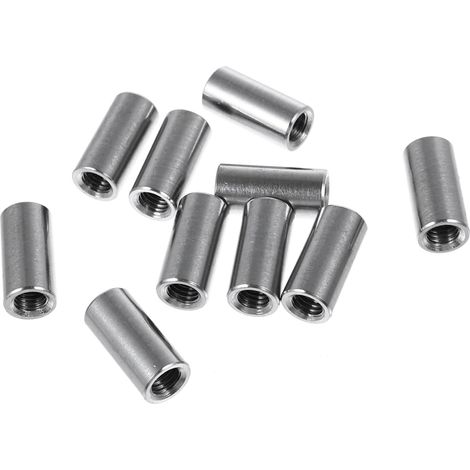 iplusmile Lot de 10 écrous cylindriques longs en acier inoxydable (1/5)