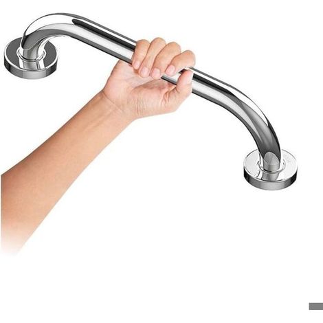 Barre d'appui salle de bain – Acier inoxydable chromé – 25 cm, charge 152 kg (1/4)