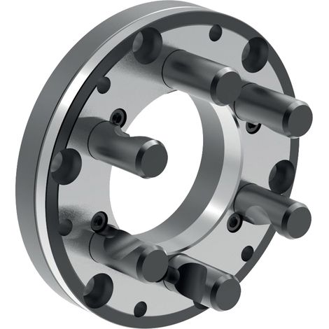Röhm  flangia  intermedia  in  acciaio  secondo  DIN  ISO  702-2  dimensione  flangia  5  Ø  200  lato  mandrino  secondo  DIN  6350  -  182976 (1/3)