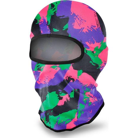 Sturmhaube Camo Lila, winddicht, UV-Schutz, für Damen & Herren, Outdoor Sport (1/5)