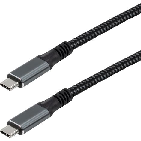 Usb c 3.2 cavo con chip e-marker usb type c plug - - usb type c plug, gen 2x2, velocità di trasferimento dati fino a max. 20 gbps, 1,0 m, 100w/5a (1/5)