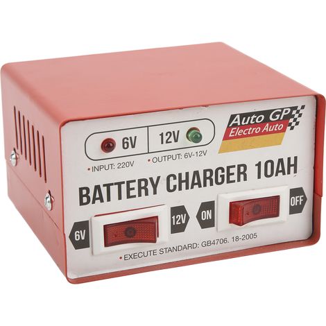 Chargeur de batterie intelligent pour voiture, appareil de réparation rapide 6V/12V réglable, prise UE rouge, alimentation 110-220V (1/5)