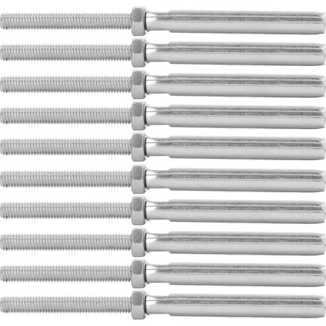 Packung mit 10 Edelstahl-M5-Gewindeschrauben (3 mm) für Kabelgeländer, Handlauf-Befestigungsset, 0,12-Zoll-Edelstahl-Spannschrauben (1/5)