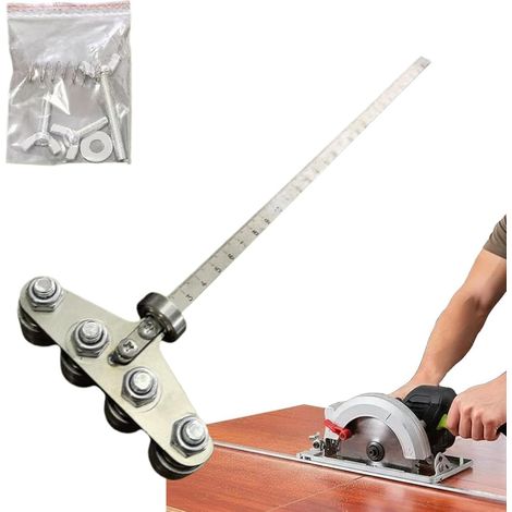 1 Guide De Positionnement, Aluminium 60cm, Système Précision, Outil Mesure, Pour Menuiserie Bricolage (1/5)