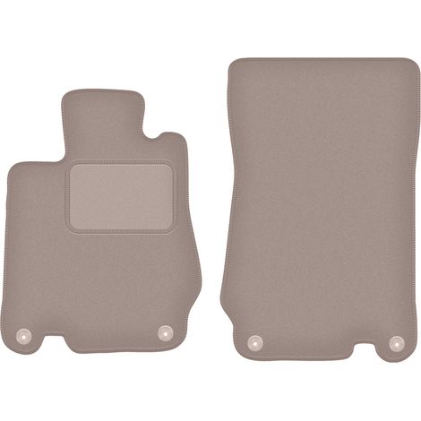 Alfombrillas de terciopelo para coche: Mercedes SL R230 roadster (2001-2011) beige (1/5)