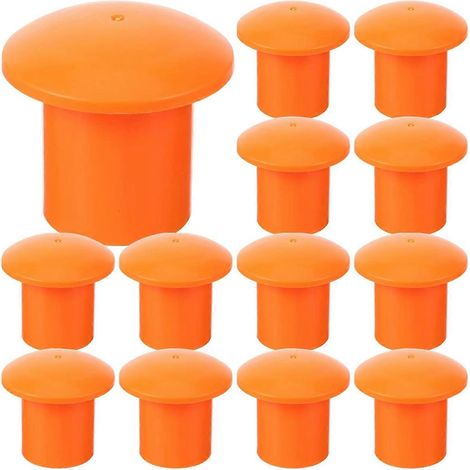 Lot de 50 capuchons de protection pour barres d'armature en acier, manchons de protection pour l'industrie de la construction, forme champignon (1/5)