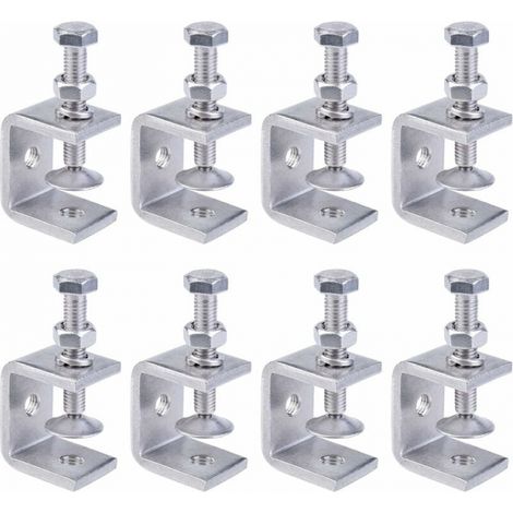 C-Klemmen, 8 Stück Hochleistungs-C-Klemmen aus Edelstahl 304, C-Klemmen aus Edelstahl, Hochleistungs-Edelstahlklemme