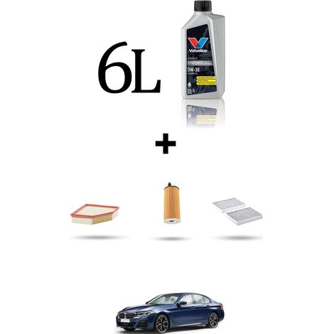 Kit tagliando 3 FILTRI e 6L OLIO compatibile con Bmw serie 5 (G30,G31,F90) 520i hybrid 120kw dal 2020 (1/5)