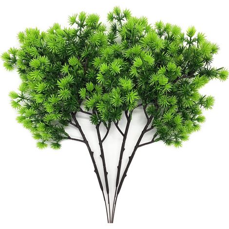 Plante Artificielle - Pot Noir Intégré - Réaliste Sans Entretien - Pour Intérieur Extérieur Bureau Maison Balcon - Lot De 4 (1/5)
