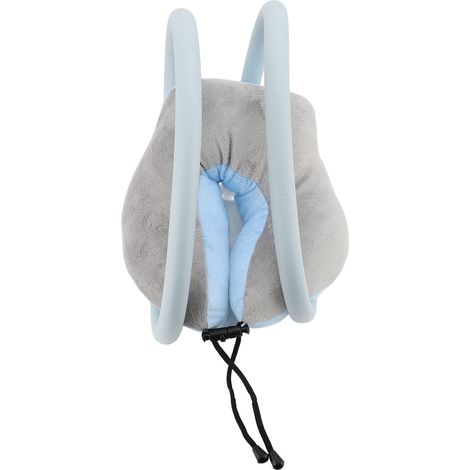 Cuscino da collo, supporto per cellulare, a collo d'oca, cuscino sospeso a forma di U su supporto girevole a 360° per sonnellini, casa e viaggi, blu. (1/2)
