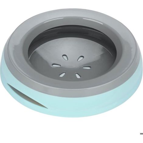 Gamelle flottante pour animaux, anti-débordement, anti-étouffement, anti-éclaboussures (bleue) (1/5)