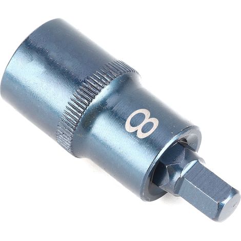 Embout hexagonal à douille 1/2 po, clé rapide, acier allié S2, bleuissement, outils à main, quincaillerie H8 (1/5)