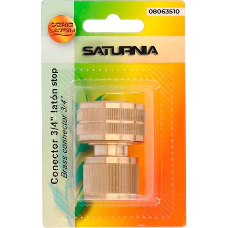 Portagomma in ottone da 3/4" con funzione STOP (1/2)