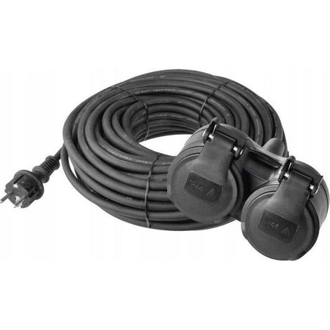 Emos P0603 Prolunga elettrica nera 20 metri IP44
