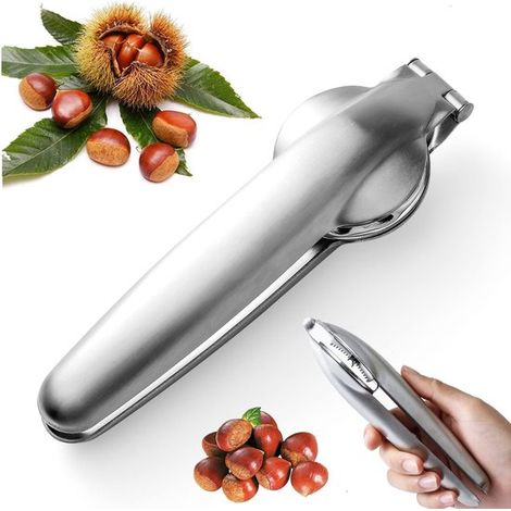 Casse-noix - Pince à châtaignes - Ustensile de cuisine - Acier inoxydable 304 de qualité professionnelle - Technique de coupe en croix - Poignée antidérapante pour une sécurité optimale - Convient à t (1/5)